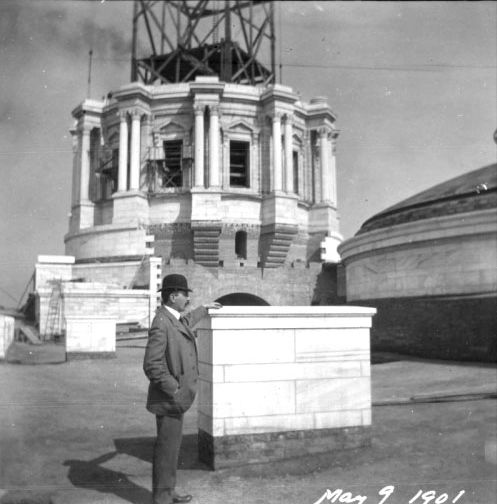 Minnesota State Capitol, Gilbert during construction, 1901